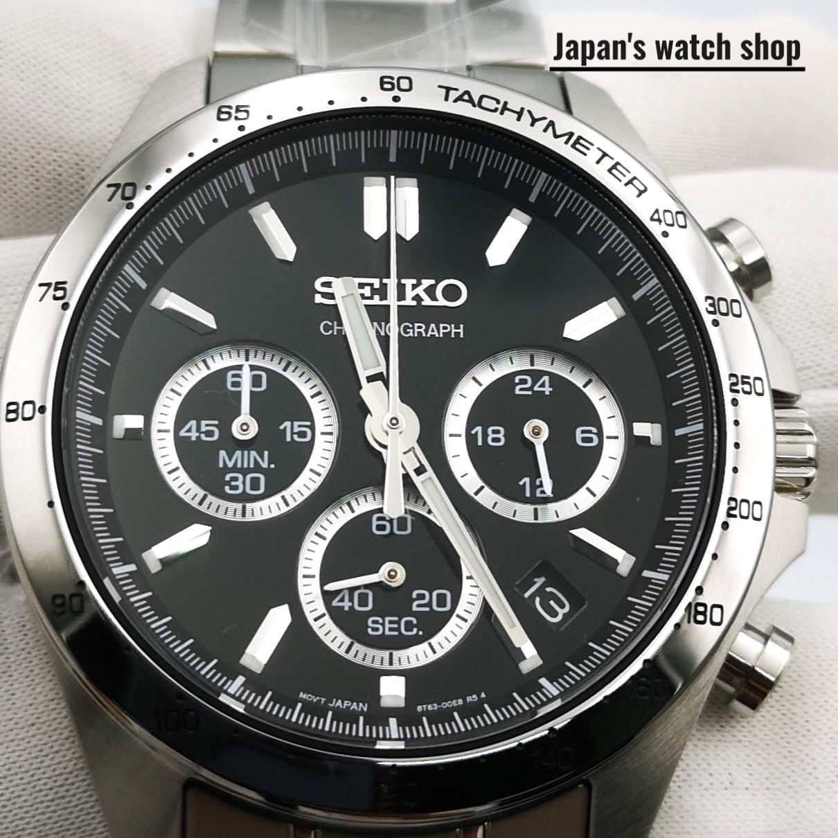 SEIKO SPIRIT SBTR013 Black Silver Seiko Collection Men\'s Watch New in Box