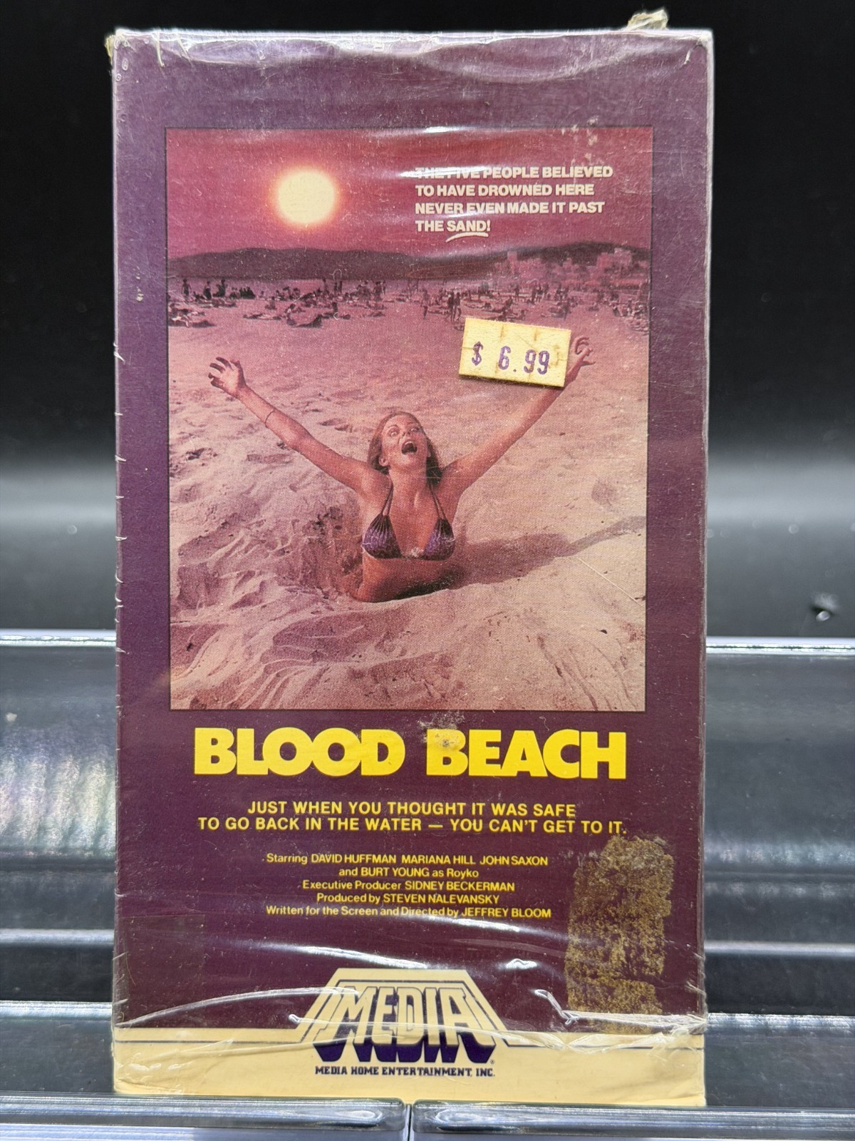 Vintage Blood Beach VHS 1981 Media Home Entertainment Rare Cult Horror Big Box Vintage Blood Beach VHS 1981 Media Home Entertainment Rare Cult Horror Big Box