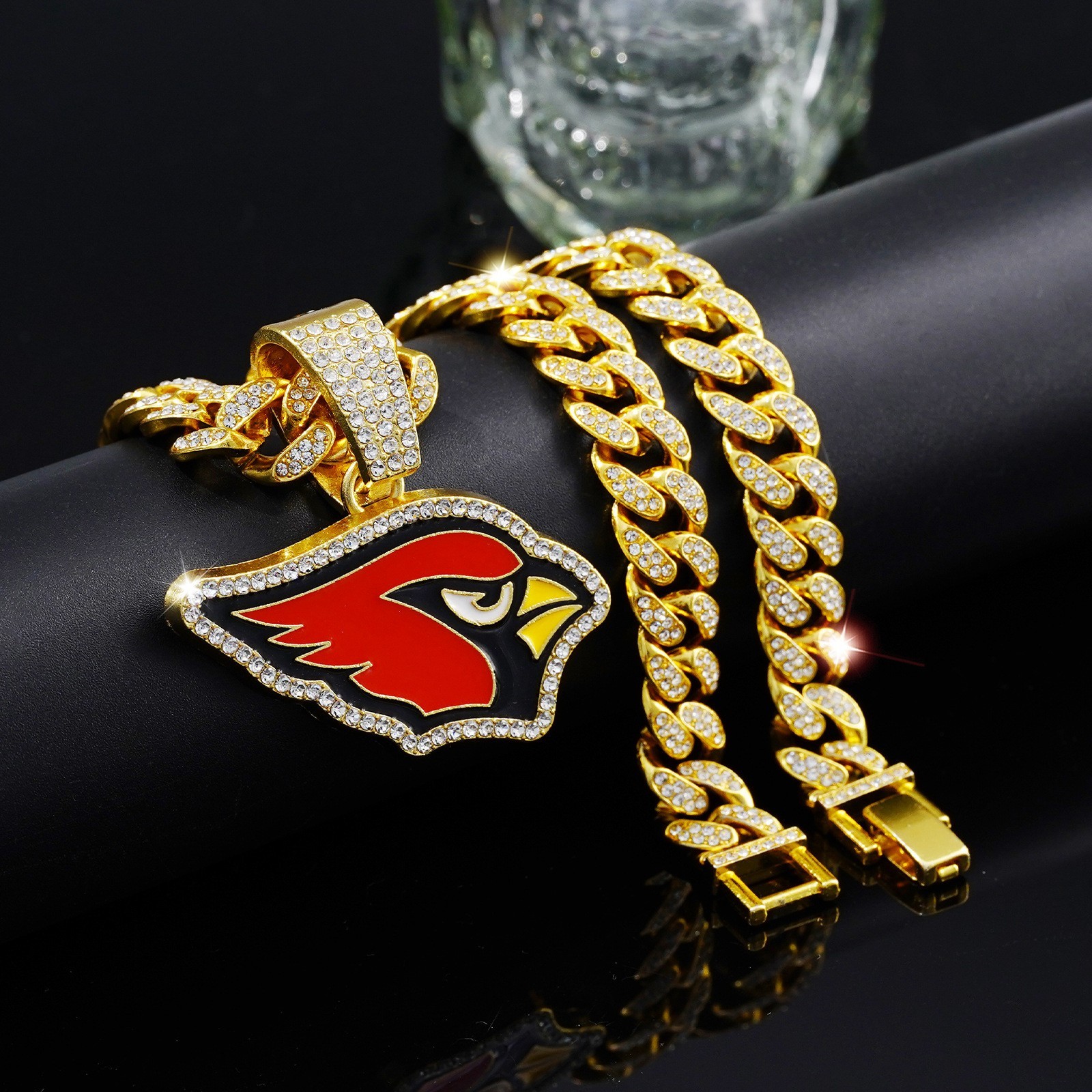 Pendant Gem Chain Necklace NFL Football (AFC/NFC) *Select Your Team* Fan Jewelry