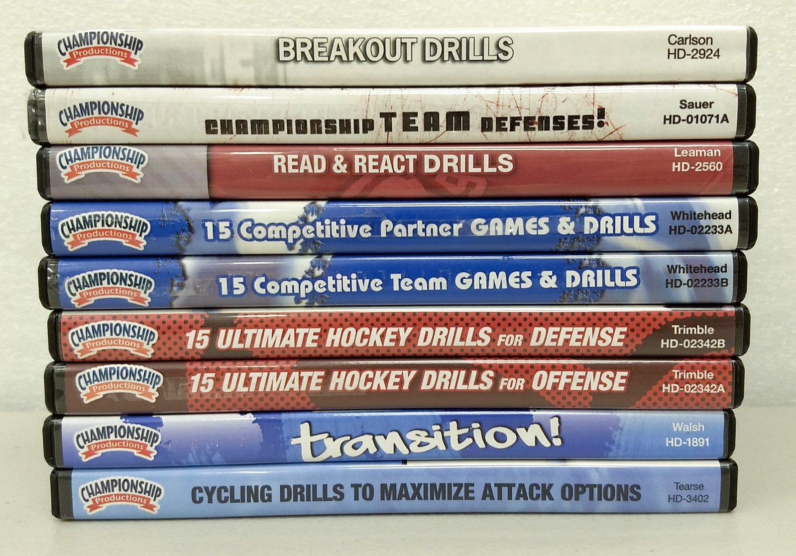 Championship Productions Ice Hockey 9 DVD Lot Coaching Educational Teaching NHL Championship Productions Ice Hockey 9 DVD Lot Coaching Educational Teaching NHL
