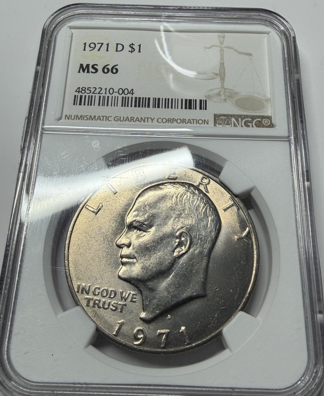 1971 D Eisenhower Dollar- Copper Nickel NGC MS-66 1971 D Eisenhower Dollar- Copper Nickel NGC MS-66