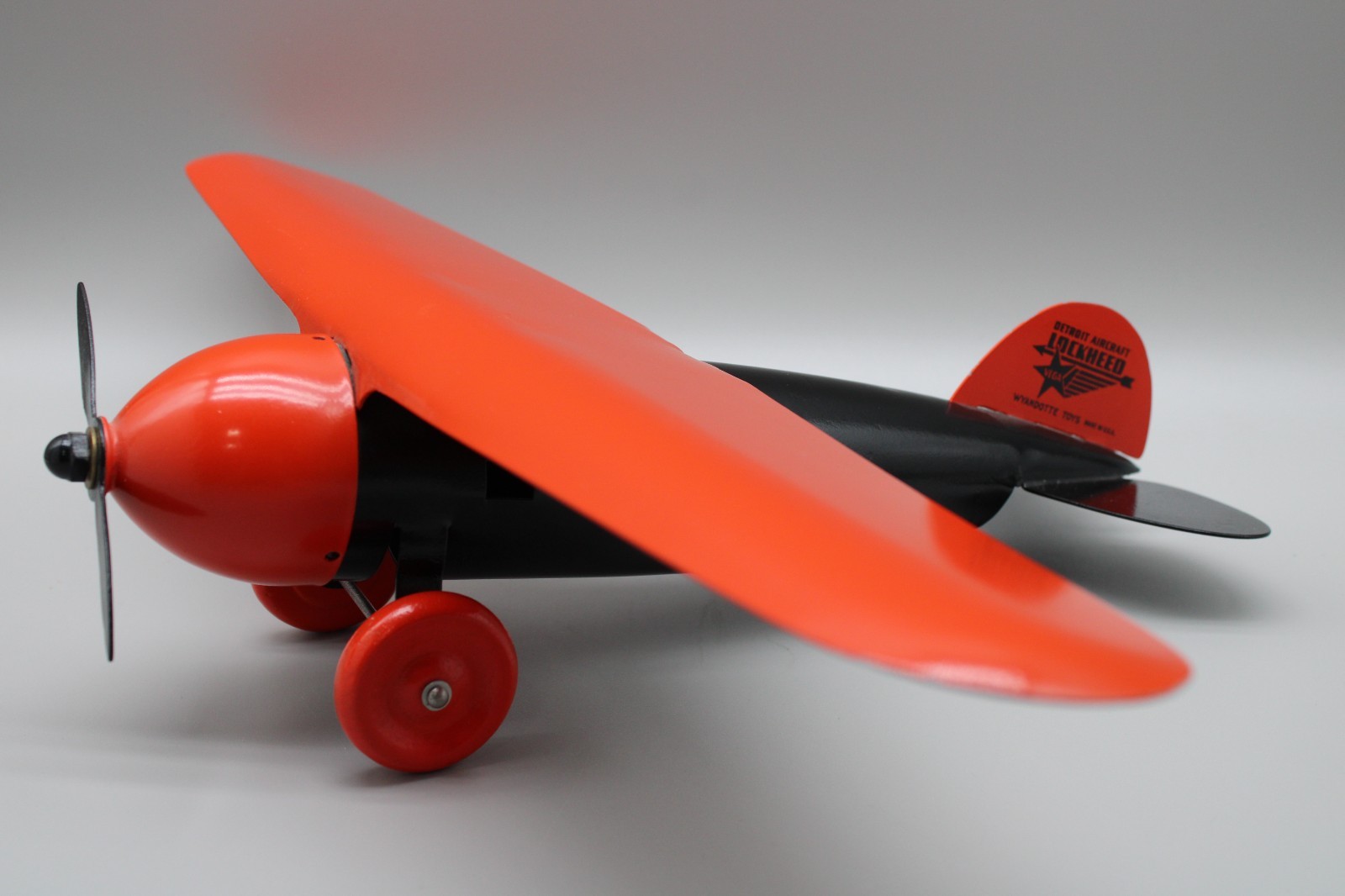 1930's Wyandotte Pressed Steel Toy Airplane Professionally Restored