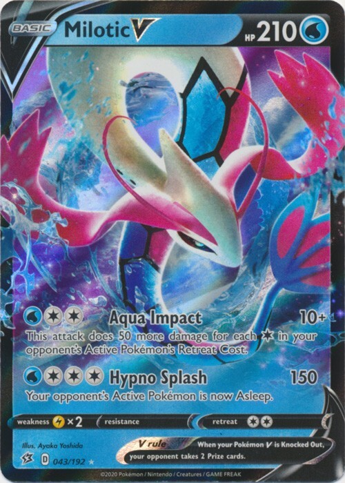 Milotic V 043/192 Ultra Rare  Rebel Clash Pokemon TCG