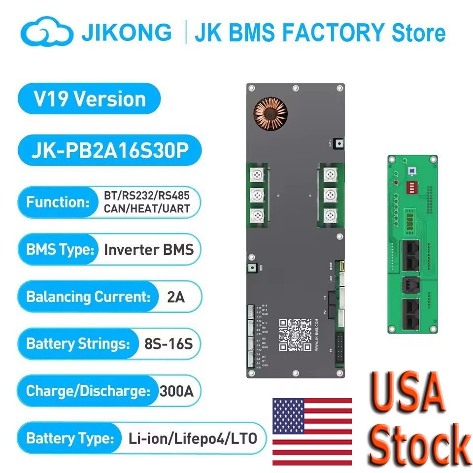 JK V19 Inverter BMS 8S-16S 300A, 2A Balance for Solar Home Energy Storage lot JK V19 Inverter BMS 8S-16S 300A, 2A Balance for Solar Home Energy Storage lot