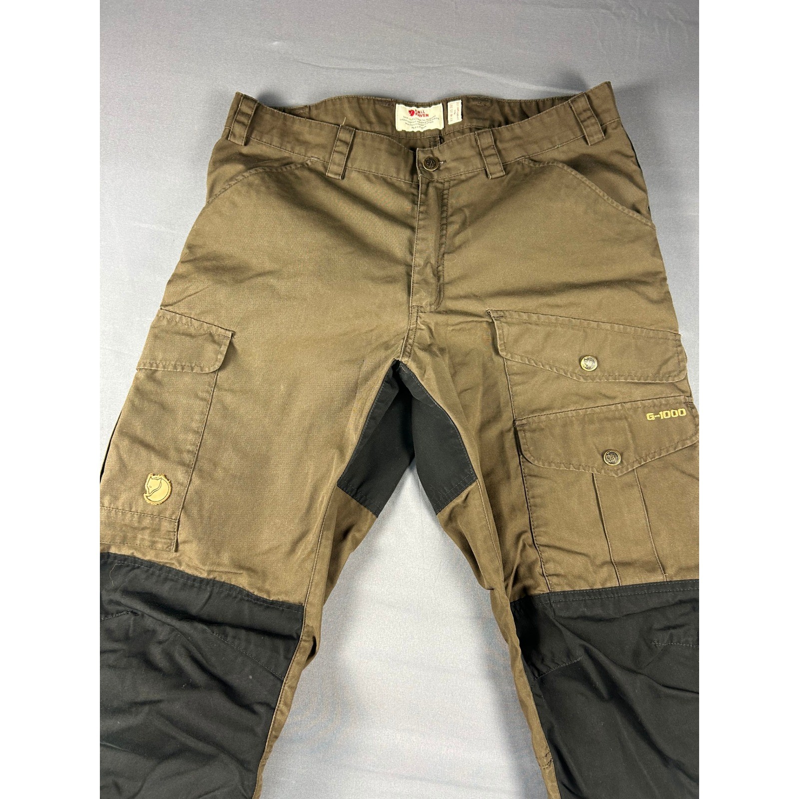 Fjallraven Vidda Pro G-1000 Trousers Mens 32 Regular Brown Black Hiking Pants