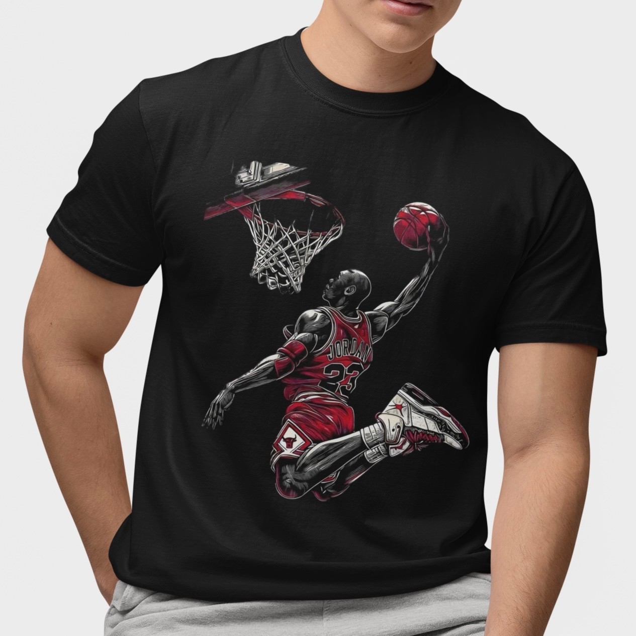 Retro Jordan 23 Basketball Dunk T-Shirt Vintage Air Sports Tee Streetwear Gift Retro Jordan 23 Basketball Dunk T-Shirt Vintage Air Sports Tee Streetwear Gift