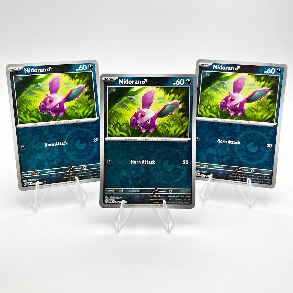 Pokemon TCG Nidoran M 032/165 McDonald\'s Collection 2023 English Promo 3x Pokemon TCG Nidoran M 032/165 McDonald\'s Collection 2023 English Promo 3x