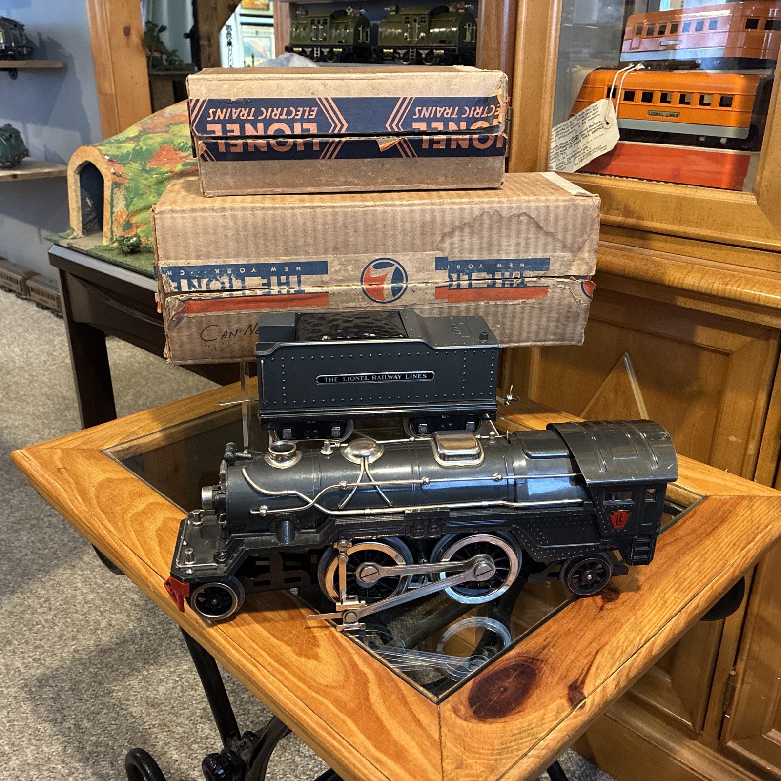 ~Wow~Lionel Prewar Boxed 385E & 385W Late Gunmetal/Nickel