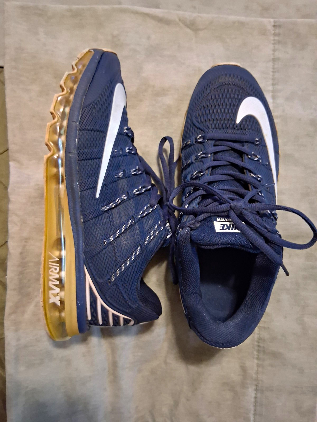 Nike Men’s Low Top Lace-Up Athletic Sneakers Air Max 2016 Blue/White Nike Men’s Low Top Lace-Up Athletic Sneakers Air Max 2016 Blue/White