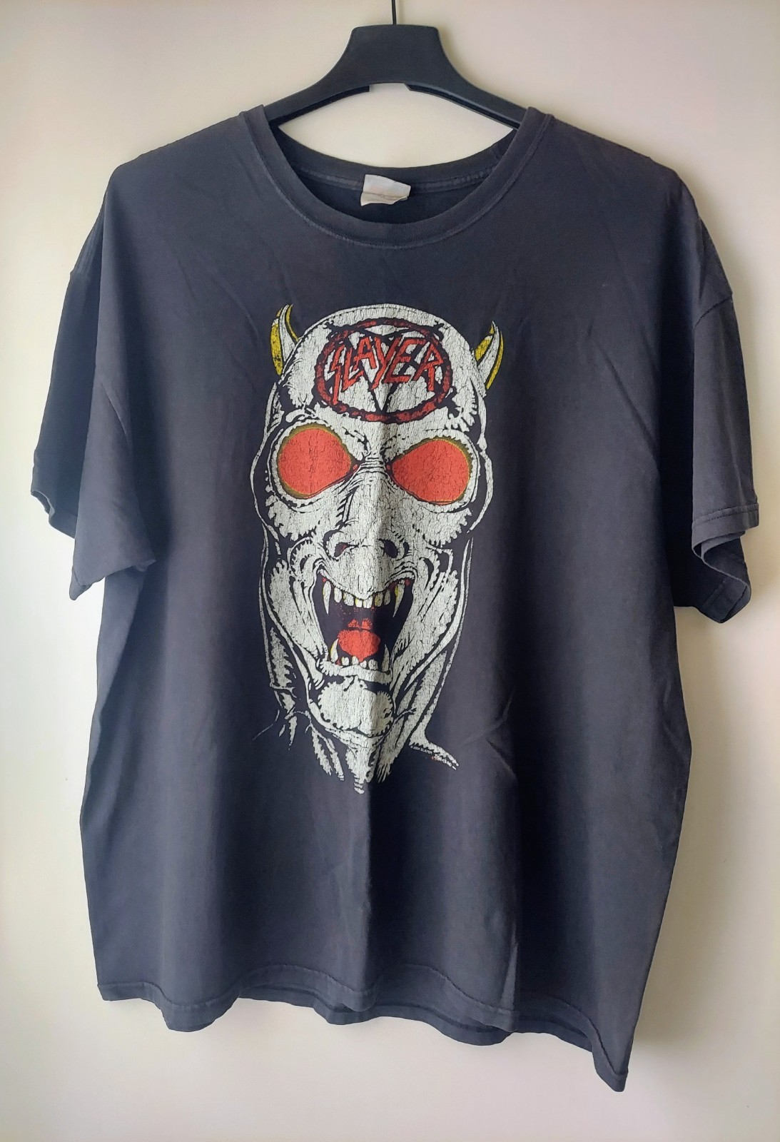 1986-87 Slayer Concert T-Shirt Tour Reign in Blood Criminally Insane 00s Reprint 1986-87 Slayer Concert T-Shirt Tour Reign in Blood Criminally Insane 00s Reprint