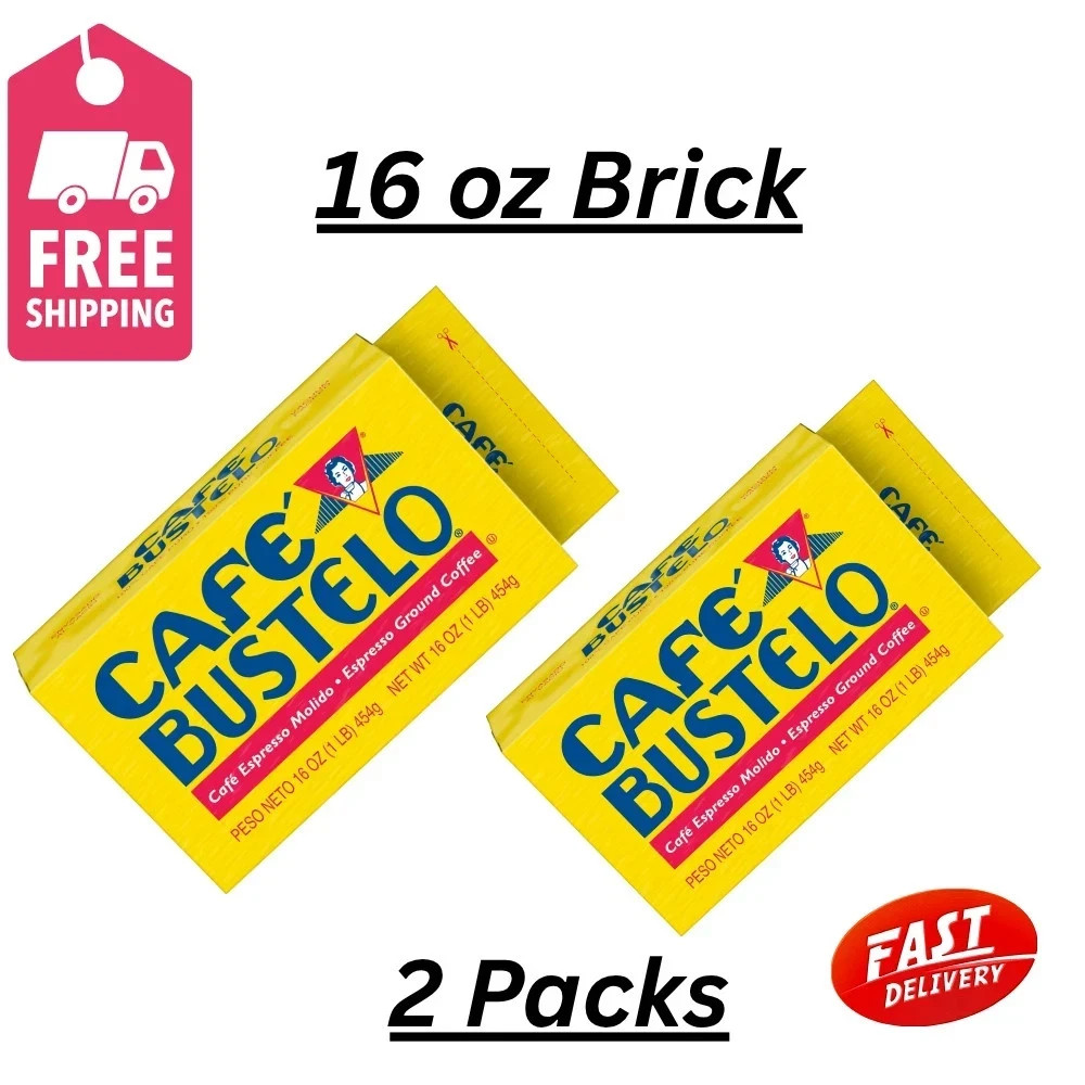 ( 2 Pack ) Cafe Bustelo Ground Coffee, Dark Roast, 16 oz Brick ( 2 Pack ) Cafe Bustelo Ground Coffee, Dark Roast, 16 oz Brick