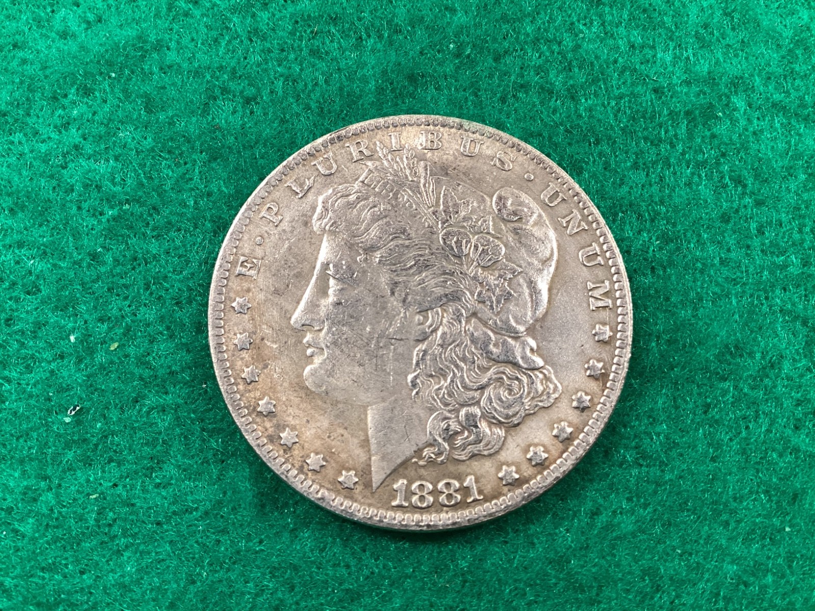 1881-S MORGAN SILVER DOLLAR $1 SAN FRANCISCO BUSINESS STRIKE 0.900 SILVER, NICE 1881-S MORGAN SILVER DOLLAR $1 SAN FRANCISCO BUSINESS STRIKE 0.900 SILVER, NICE