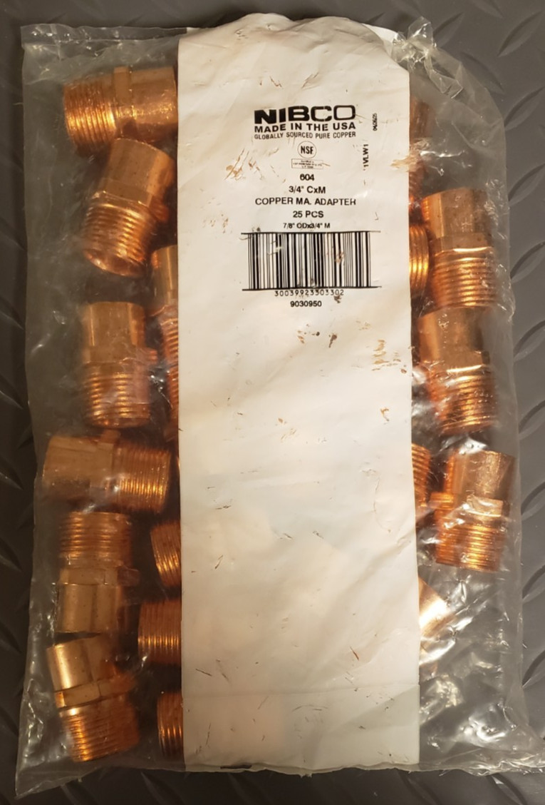Nibco Copper Male Adapter 3/4 Nibco Copper Male Adapter 3/4