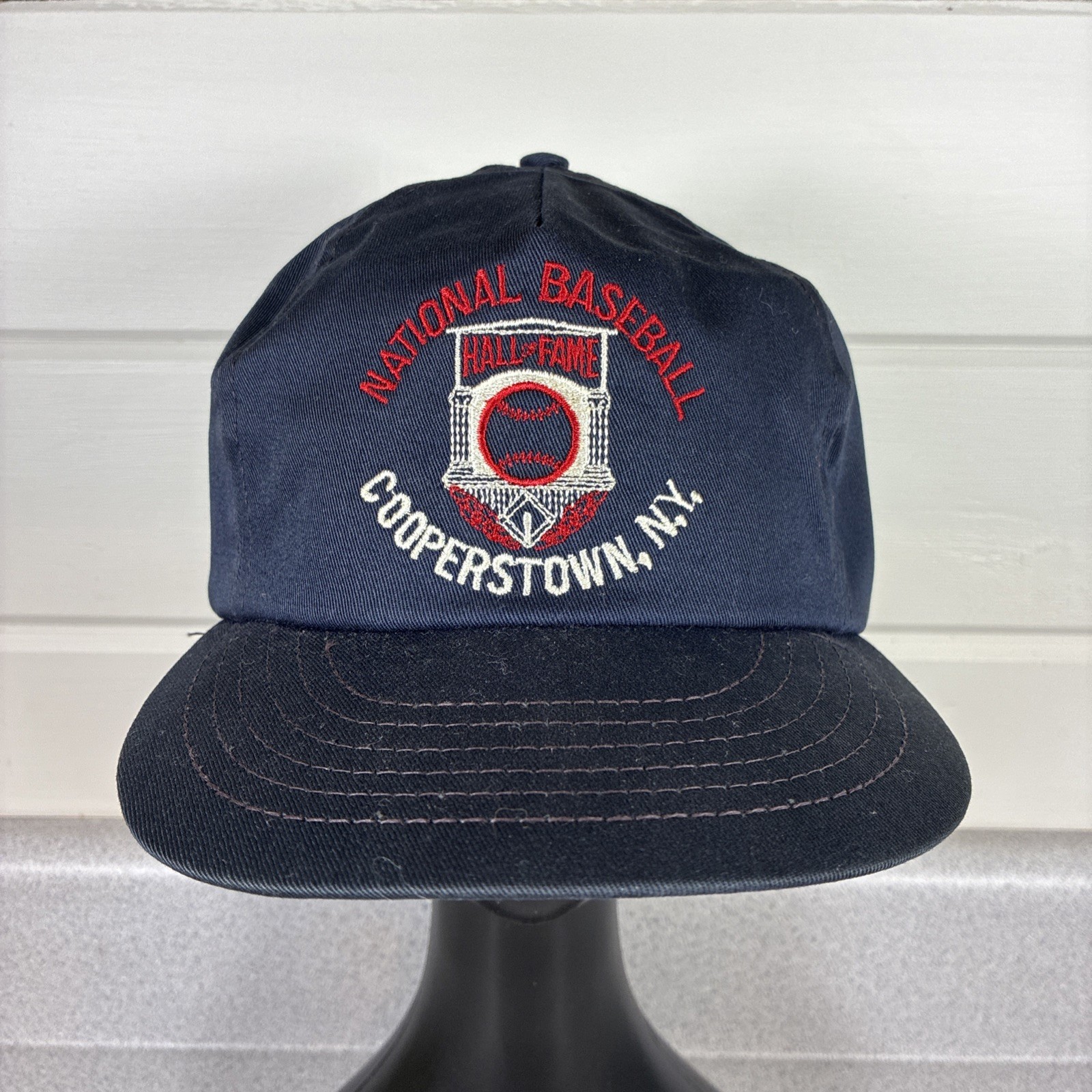 Vtg National Baseball Hall of Fame Hat Cap SnapBack Cooperstown USA Made MLB