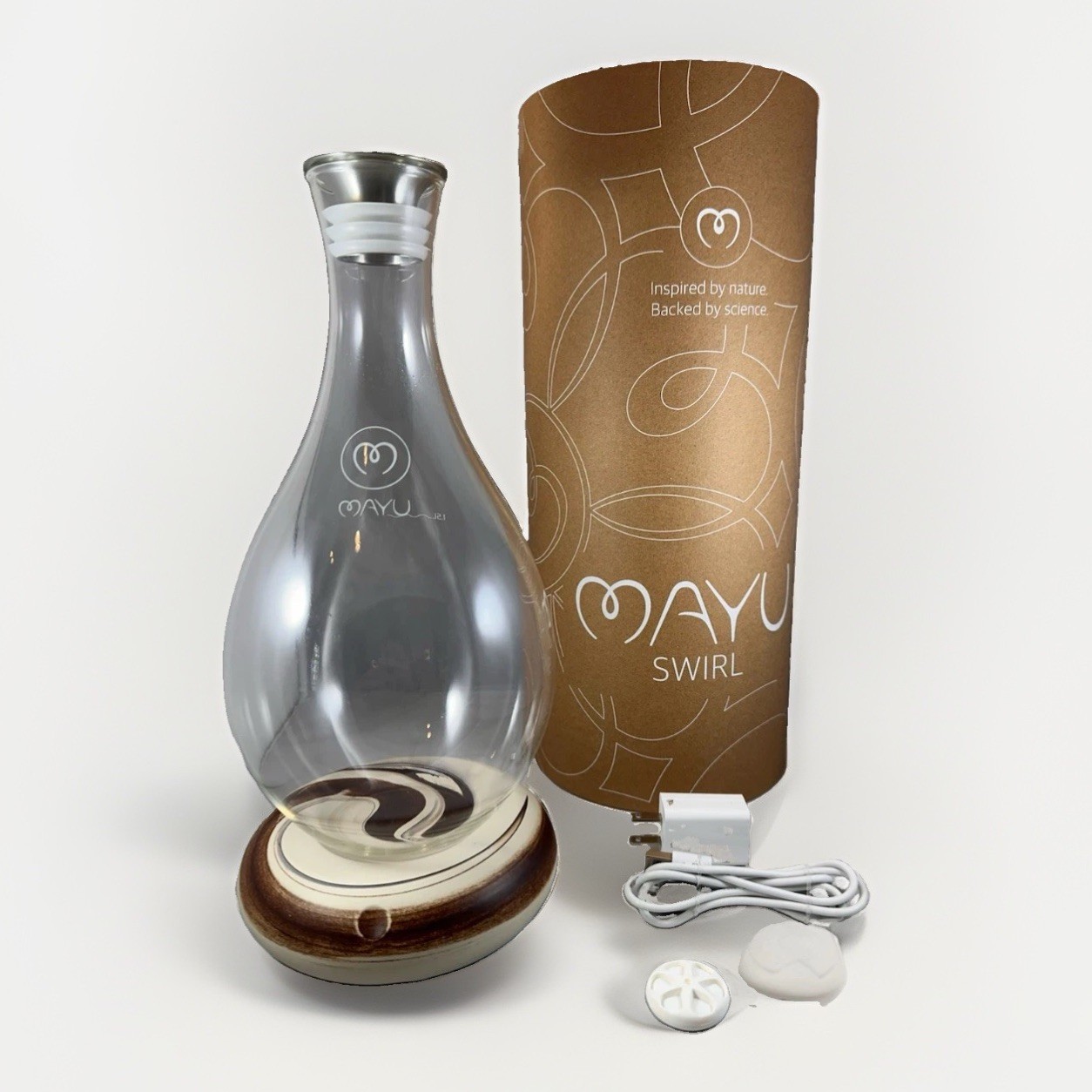 Mayu Swirl Structured Water Pitcher Innovative Vortex Technology Earth Color Mayu Swirl Structured Water Pitcher Innovative Vortex Technology Earth Color