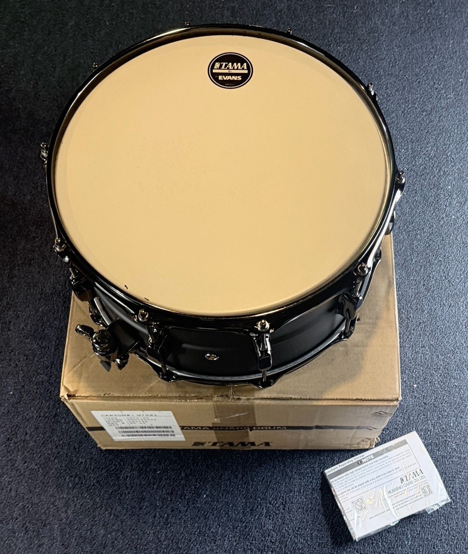 Tama S.L.P. Big Black Steel Snare Drum - 8\ Tama S.L.P. Big Black Steel Snare Drum - 8\