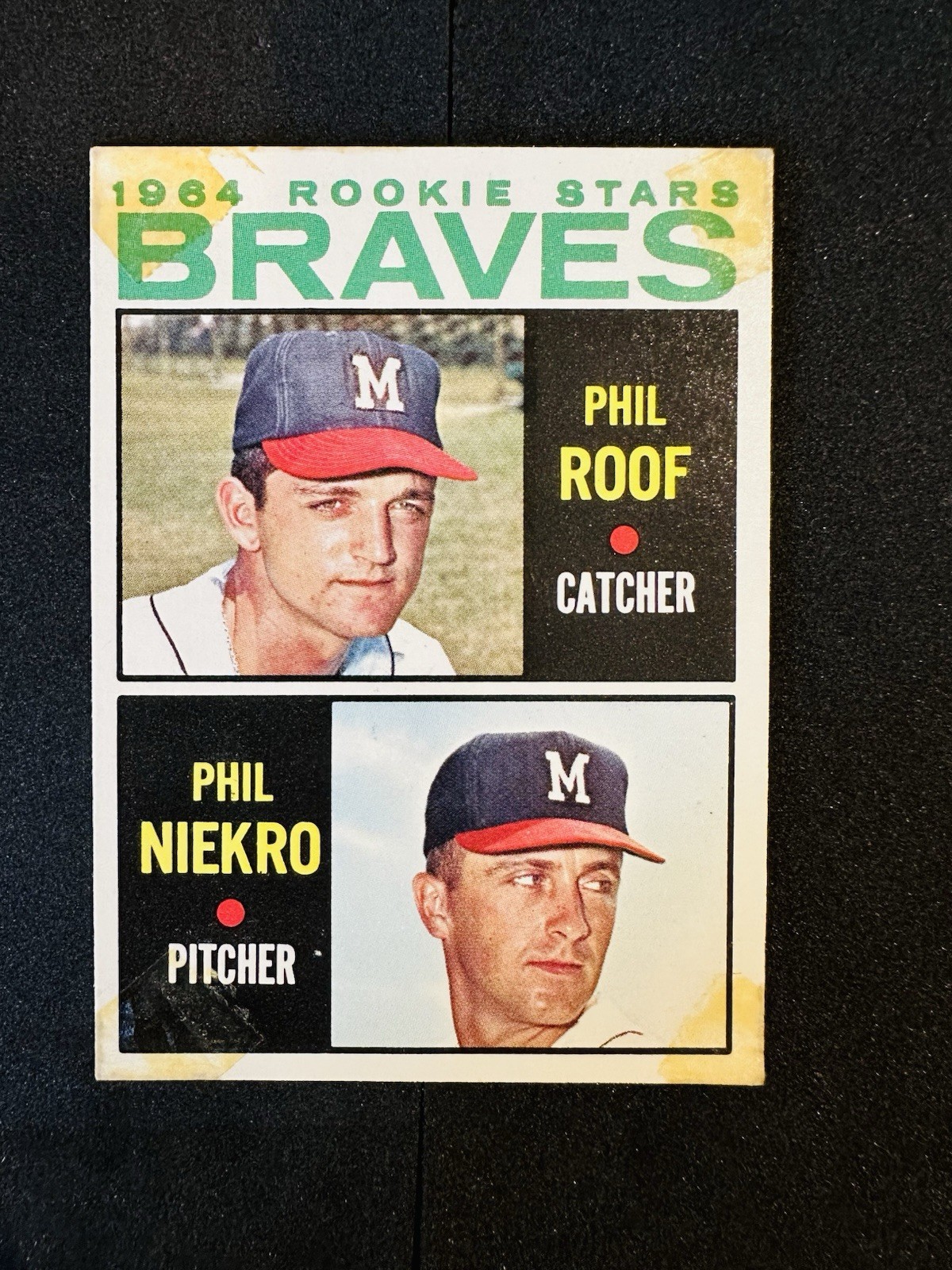 1964 Topps - High # Phil Niekro, Phil Roof #541 (RC) Sharp But Has Tape Corners