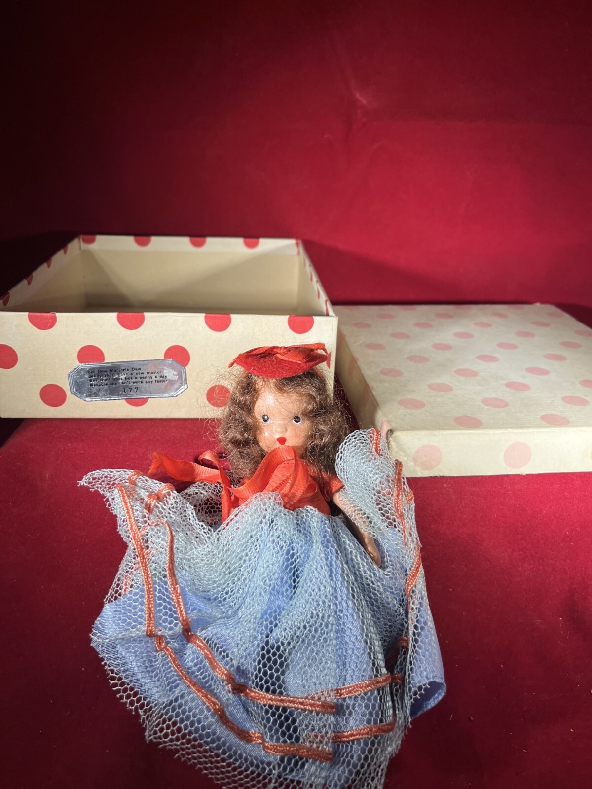 Vintage 1950s See Saw Marjorie Daw Doll #177 With Original Box Doll         5-67