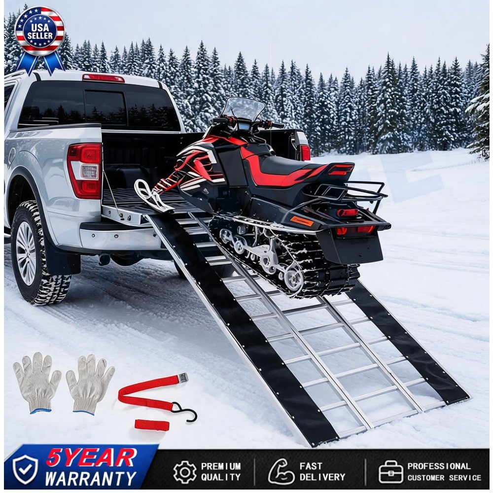 Aluminum Tri-Fold Loading Ramp 85 x 54 in 1500 lb for Snowmobile, ATV and UTV Aluminum Tri-Fold Loading Ramp 85 x 54 in 1500 lb for Snowmobile, ATV and UTV