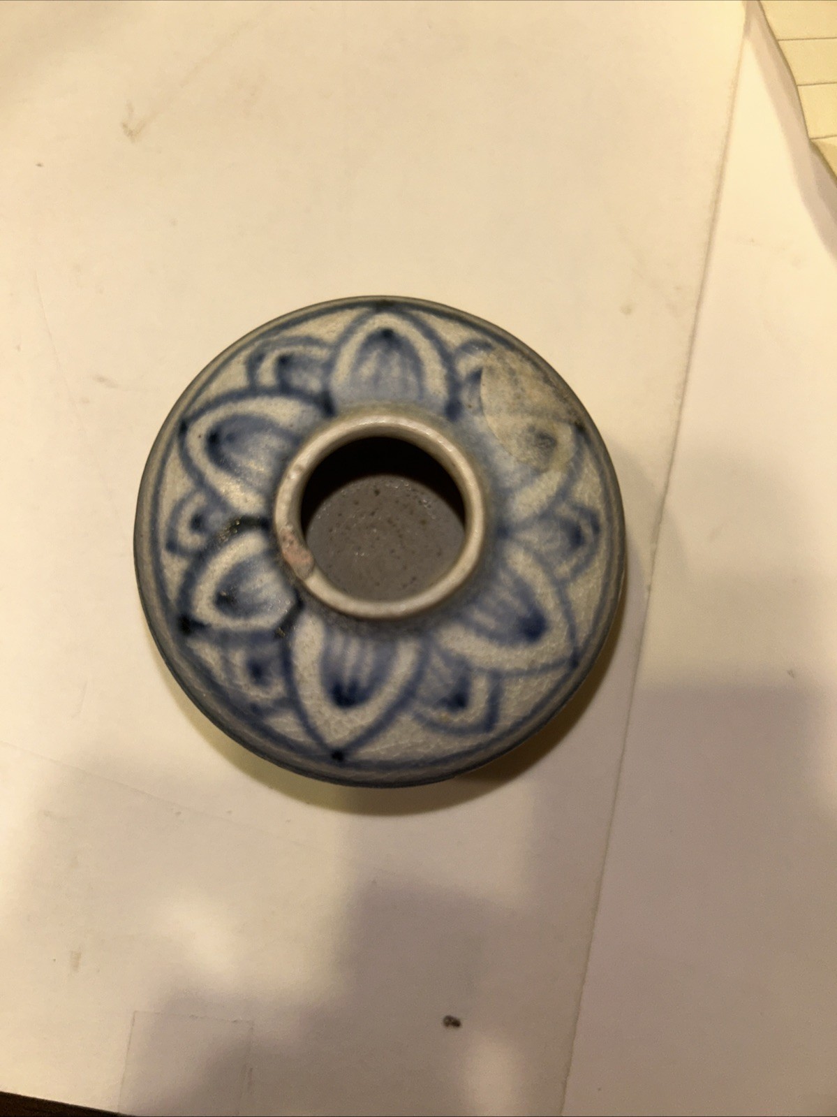 Antique 15th C Hoi An Hoard Shipwreck Vietnamese Blue & White Jarlet Pot 23846