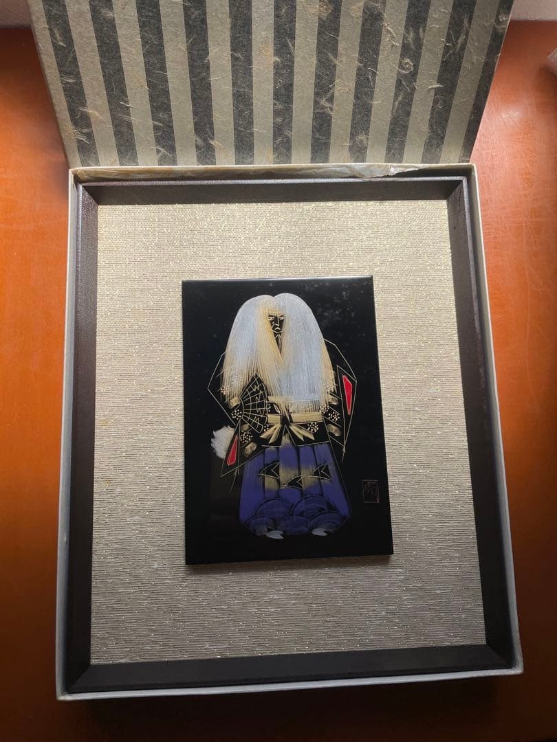 Wajima Nuri Chinkin MakiE Shoujouzu Lacquer Frame Antique With Box Pre War Wajima Nuri Chinkin MakiE Shoujouzu Lacquer Frame Antique With Box Pre War
