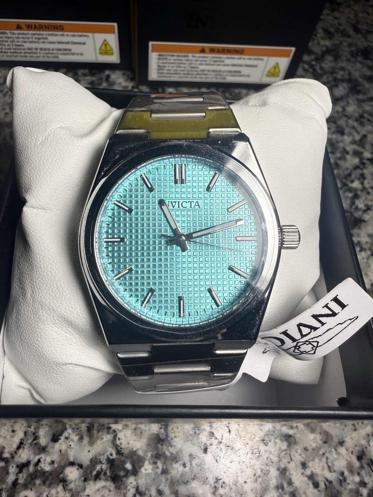 Invicta Celestial Mens Watch 40mm Aqua Blue Dial Steel Bracelet 69406 New In Box Invicta Celestial Mens Watch 40mm Aqua Blue Dial Steel Bracelet 69406 New In Box