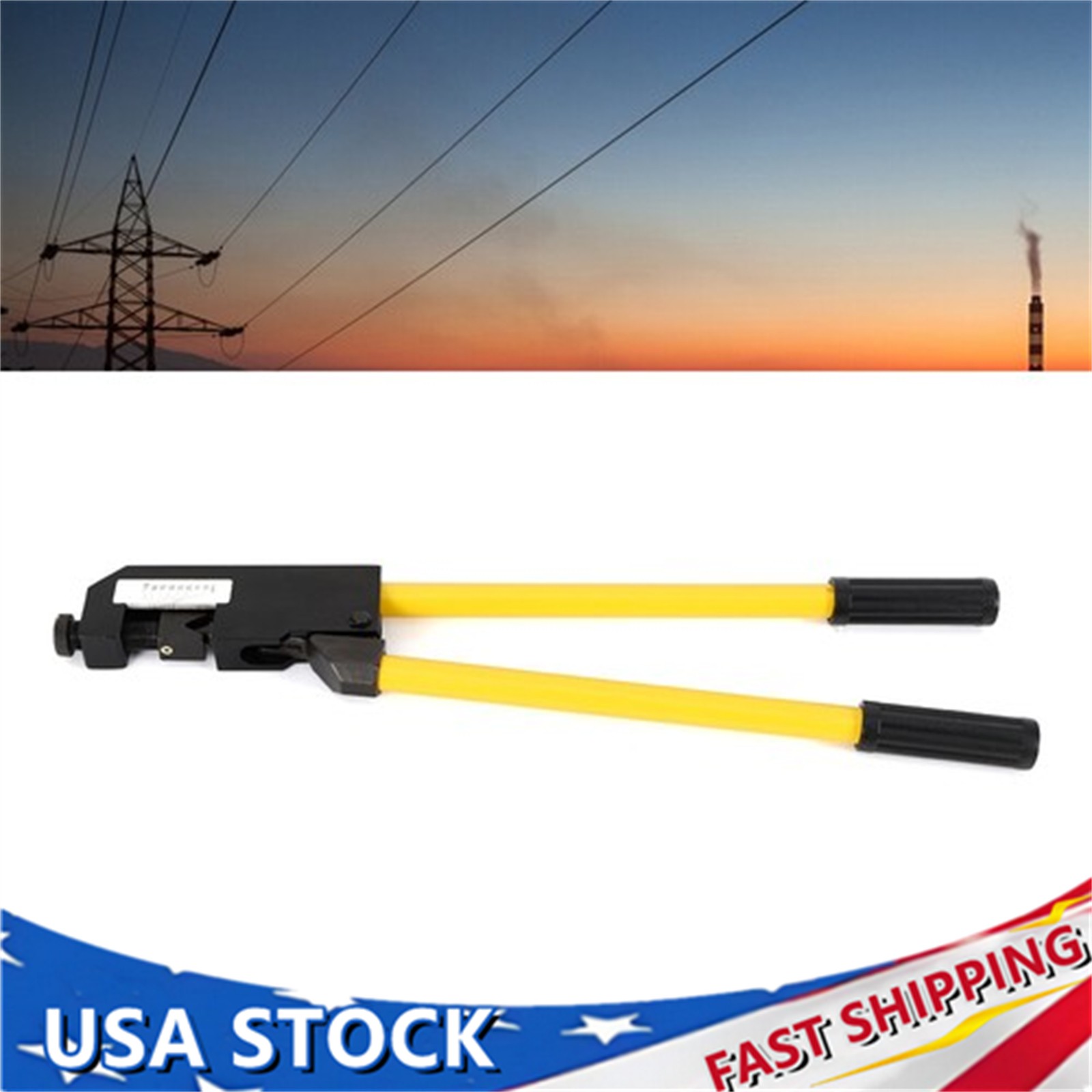 8-4/0 AWG Large Gauge Ring Terminal Crimper 23 In Wire Terminal Crimping Tool