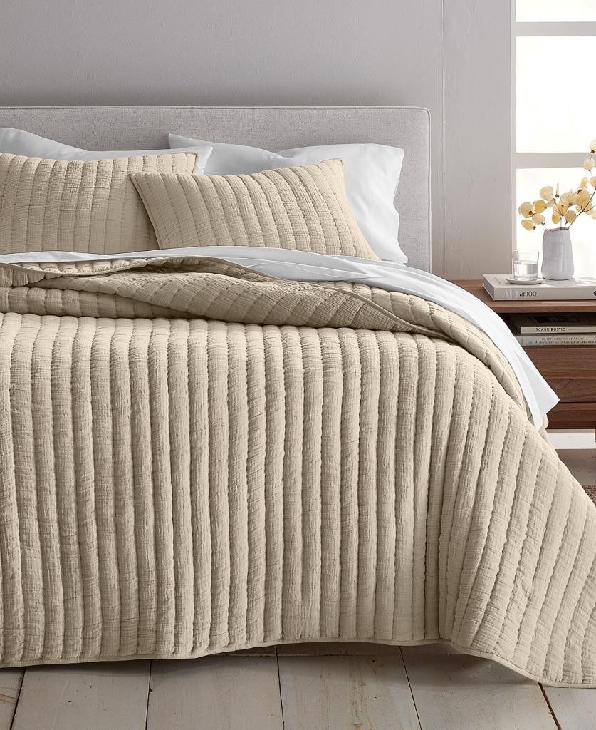 Oake Fernwood Combo Dreamloft Channel 3-Pc. Full / Queen Coverlet Set