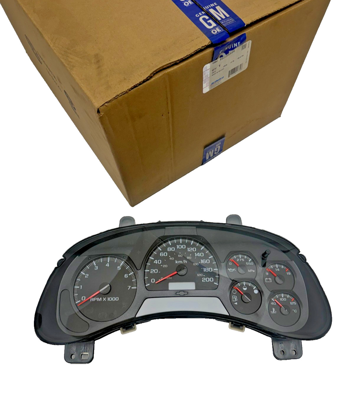 OEM 2002-2005 Chevrolet Trailblazer Speedometer Instrument Cluster KPH 15238344