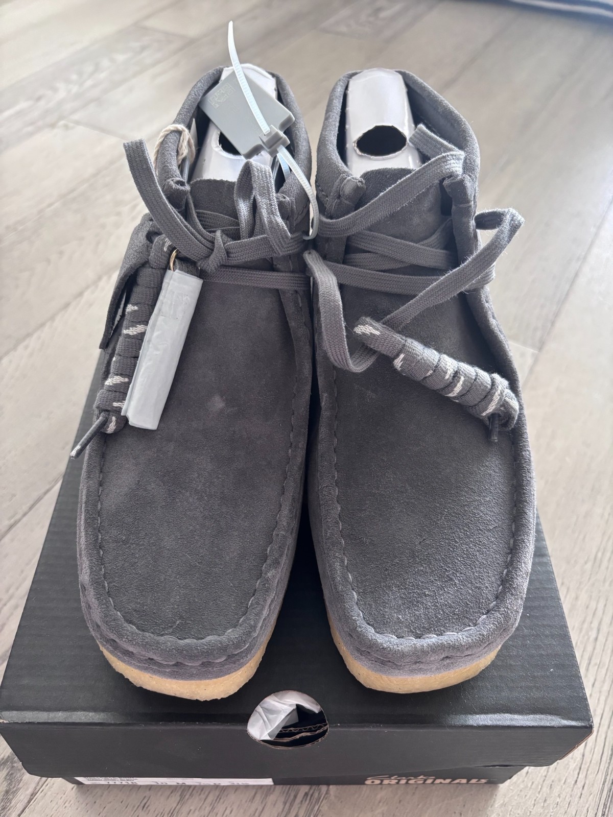 Clarks Originals Wallabee Boot Women’s 10 Grey Suede 26177718 New in bo