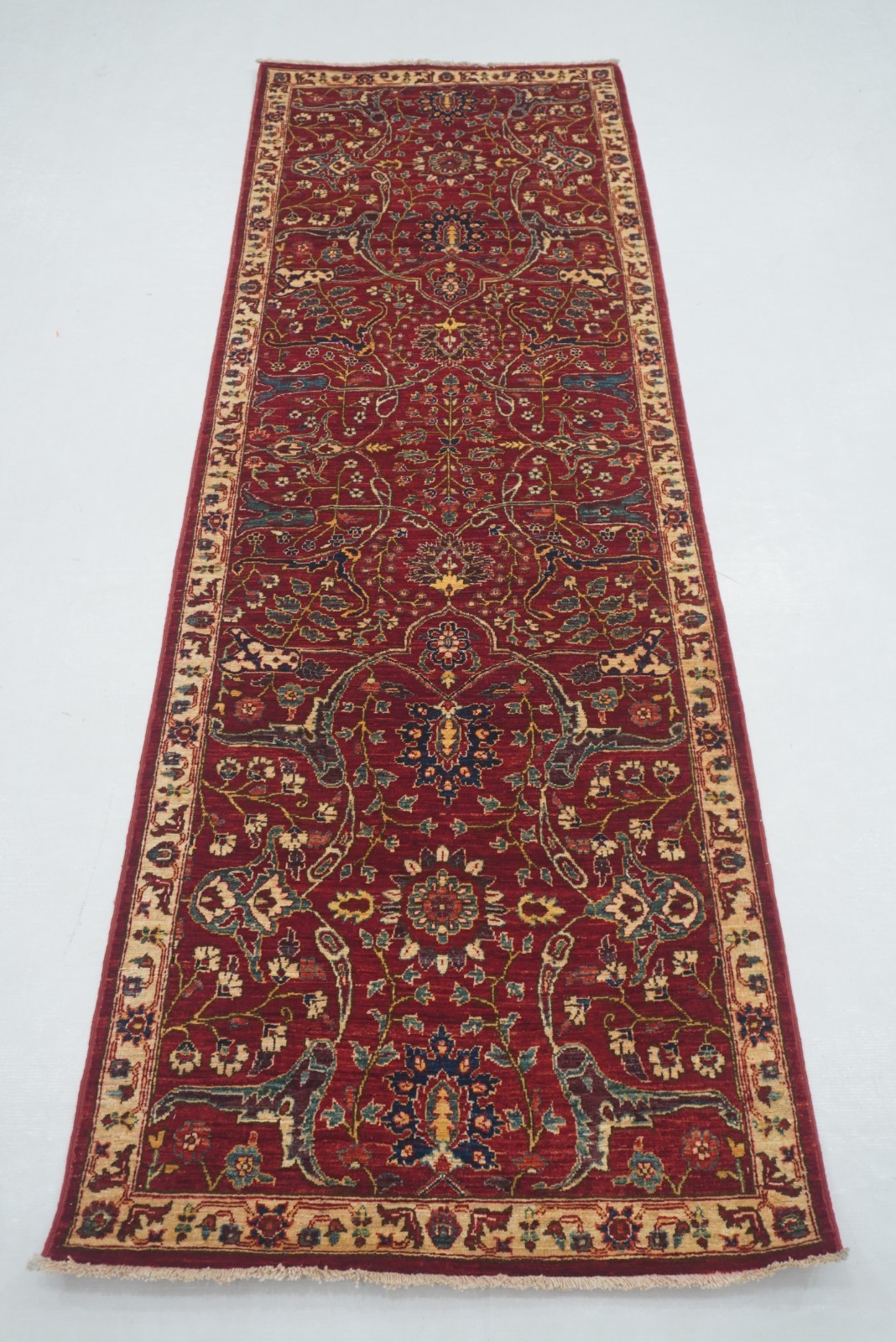 3x8 ft Red Bidjar Afghan Hand knotted Oriental Runner Rug