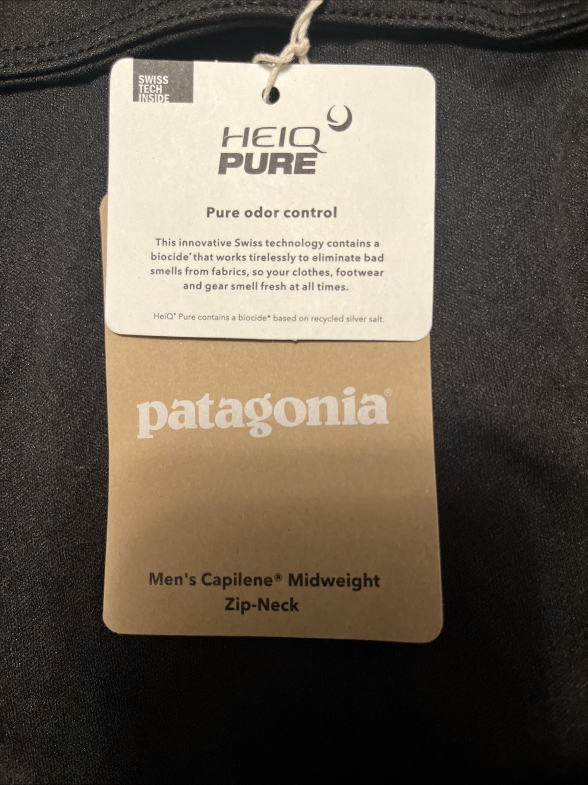 Patagonia Men\'s Size M Black Long Sleeve Capilene Midweight Zip Neck New Patagonia Men\'s Size M Black Long Sleeve Capilene Midweight Zip Neck New