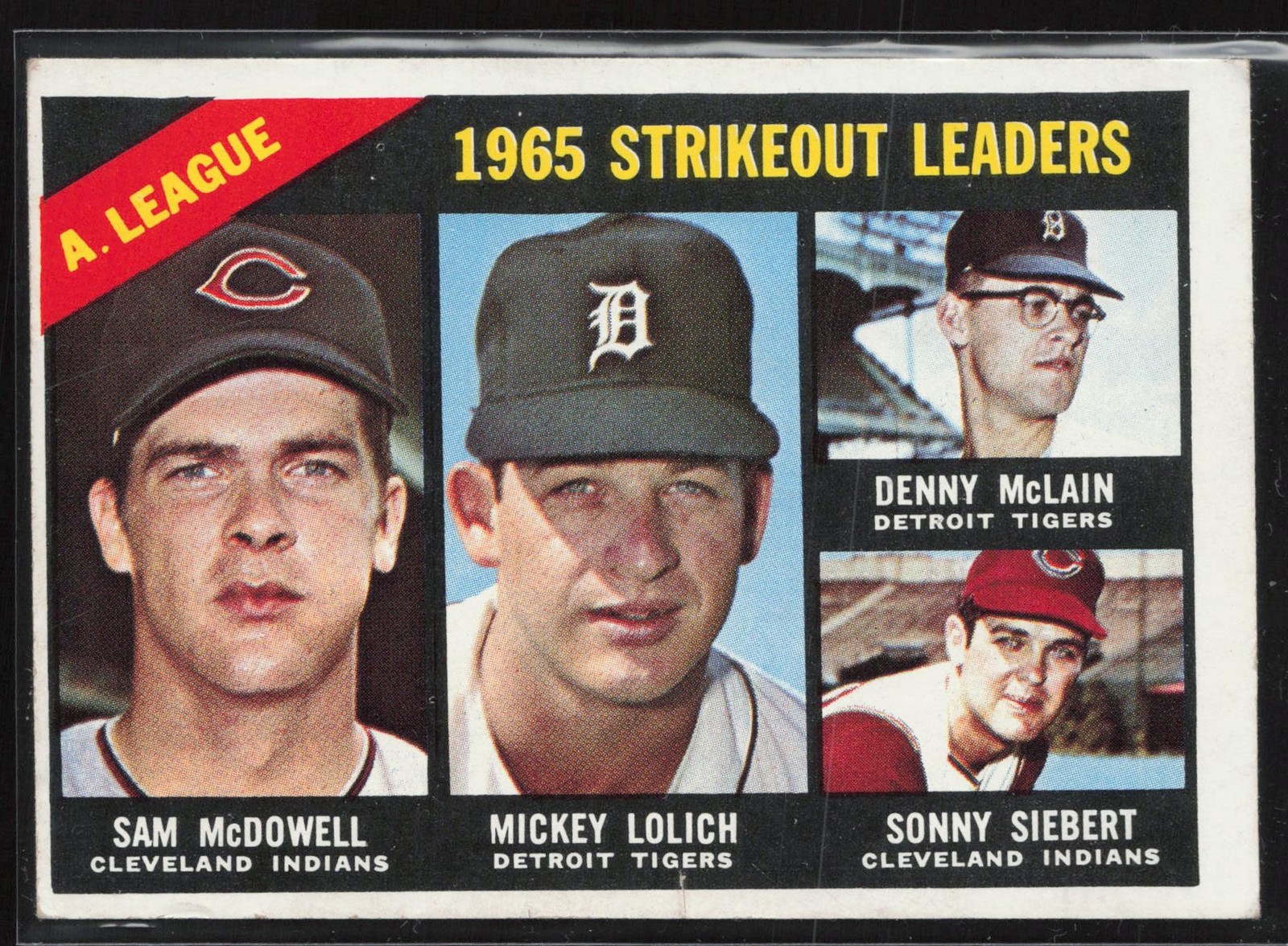 1966 Topps #226 American League 1965 Strikeout Leaders