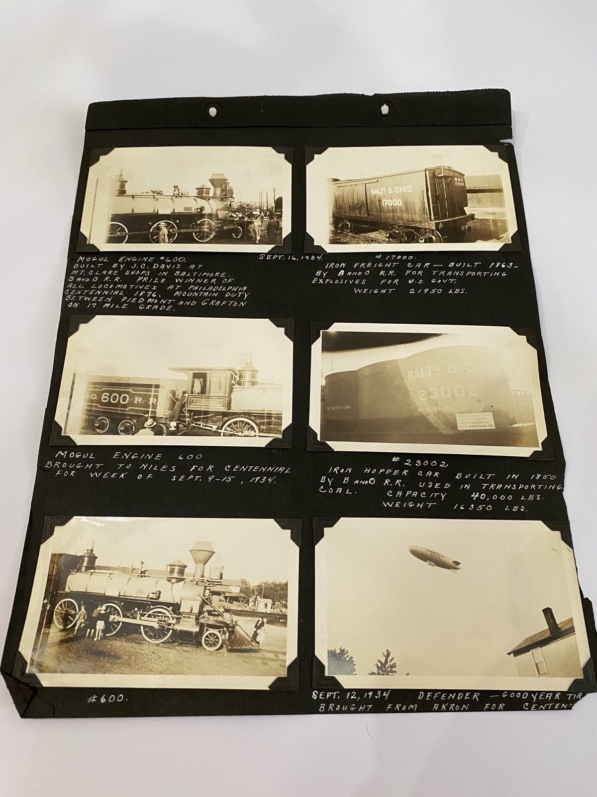 Vintage 1934 Photos Rare Original Railroad Trains Goodyear Blimp Ohio Vintage 1934 Photos Rare Original Railroad Trains Goodyear Blimp Ohio