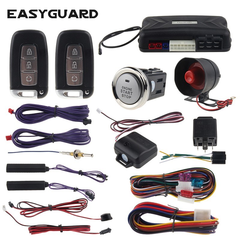 EASYGUARD alarm car Keyless entry remote starter start button central locking
