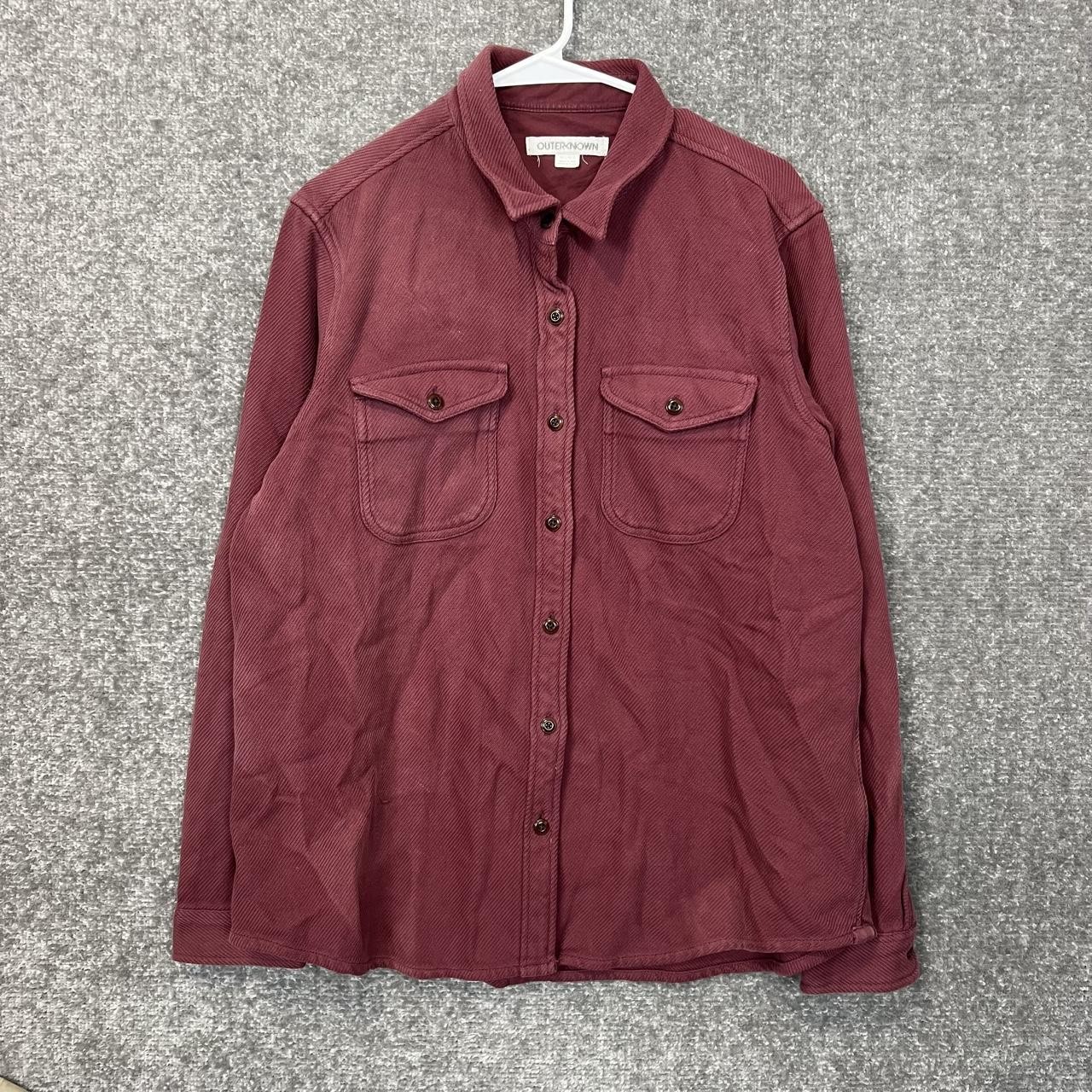 Outerknown Men\'s Red Chroma Button Up Long Sleeve Blanket Shirt Huckberry M/L