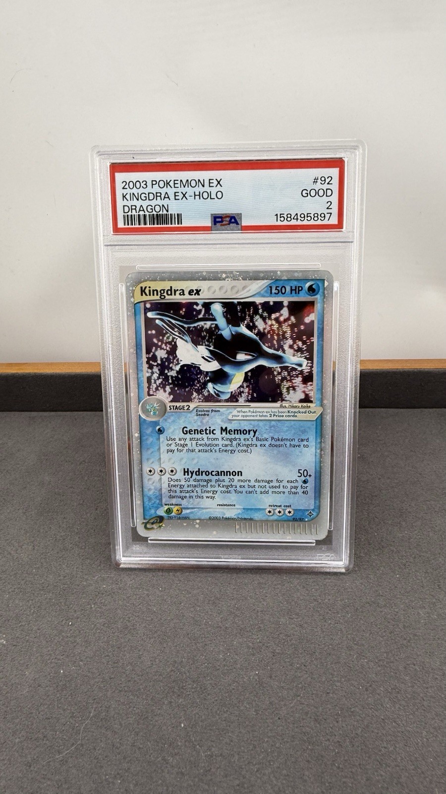 Kingdra ex 92/97 EX Dragon Holo 2003 Pokemon PSA 2 Kingdra ex 92/97 EX Dragon Holo 2003 Pokemon PSA 2