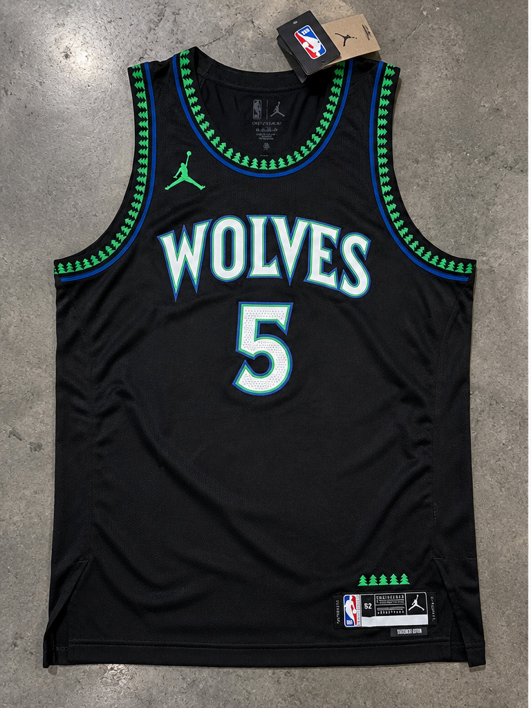 Anthony Edwards Minnesota Timberwolves Authentic Jersey Statement Edition, Black