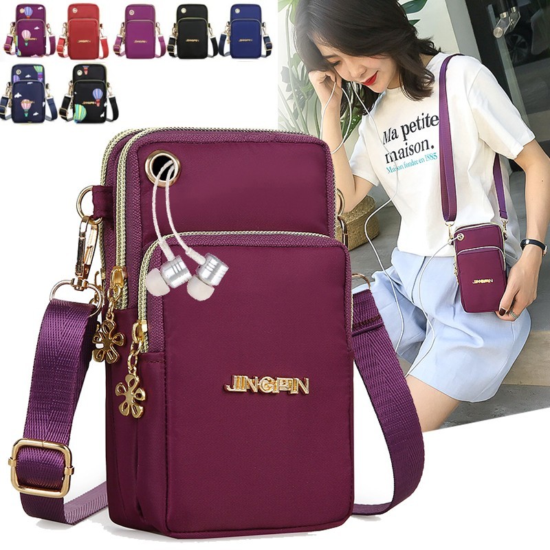 Small Cell Phone Purse Wallet Shoulder Bag Case Crossbody Mini Bags Women Black
