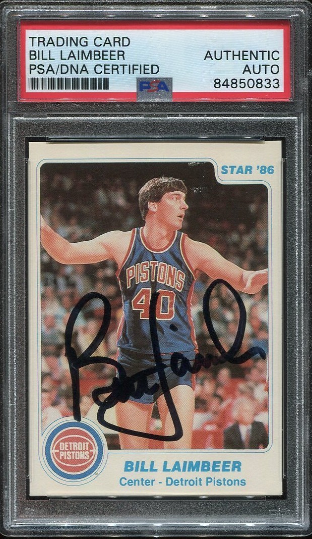 PISTONS BILL LAIMBEER signed autographed 1985-86 STAR CO. CARD PSA/DNA VINTAGE