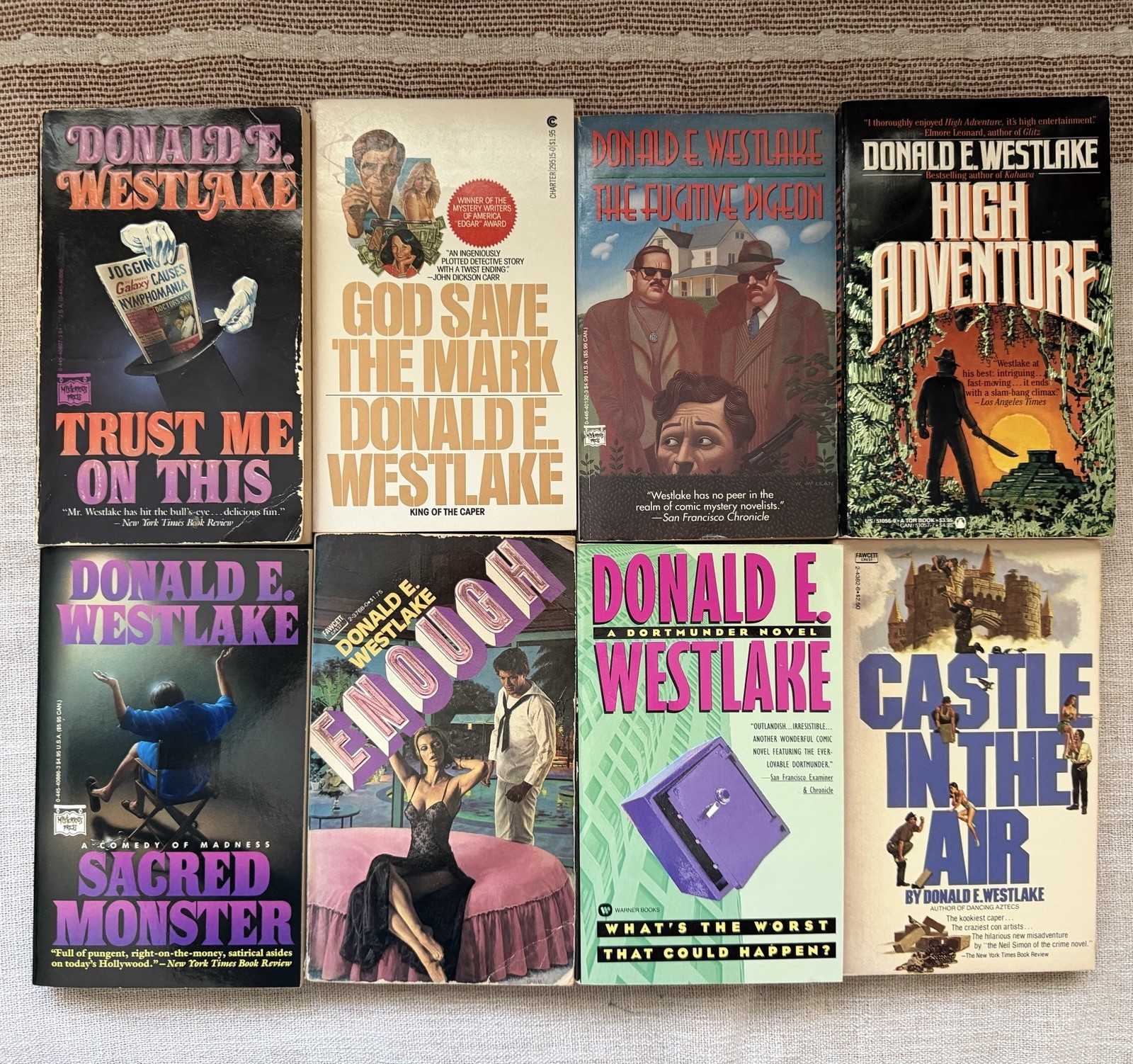 Lot of 8 Vintage Mystery Crime Paperbacks by Donald E. Westlake Lot of 8 Vintage Mystery Crime Paperbacks by Donald E. Westlake