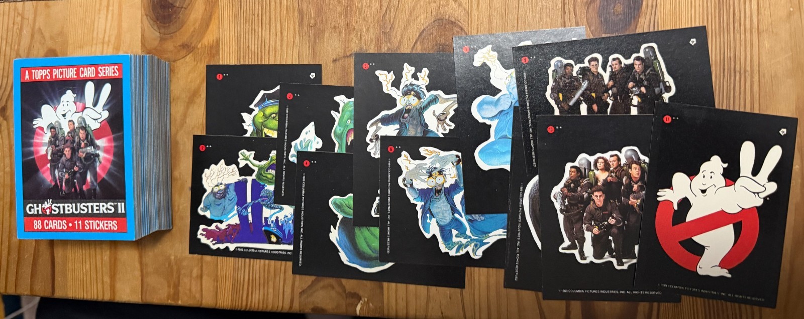 1988 Topps GHOSTBUSTERS 2 Complete Base Set + Wax Pack Wrapper + Sticker Set 1988 Topps GHOSTBUSTERS 2 Complete Base Set + Wax Pack Wrapper + Sticker Set