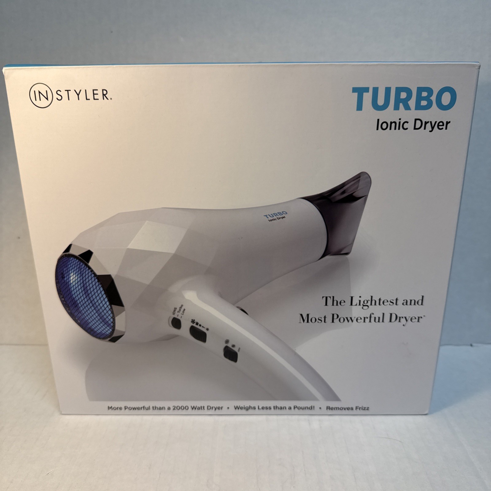 InStyler Turbo Ionic Hair Dryer in White 2000 watts Dries 2x Faster InStyler Turbo Ionic Hair Dryer in White 2000 watts Dries 2x Faster