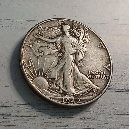1942-P 50C Silver Walking Liberty Half Dollar -  #3