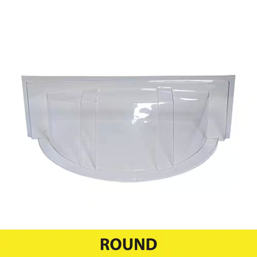 New Window Well Cover 39 in Round Clear Plastic Basement Egress Rain Debris
