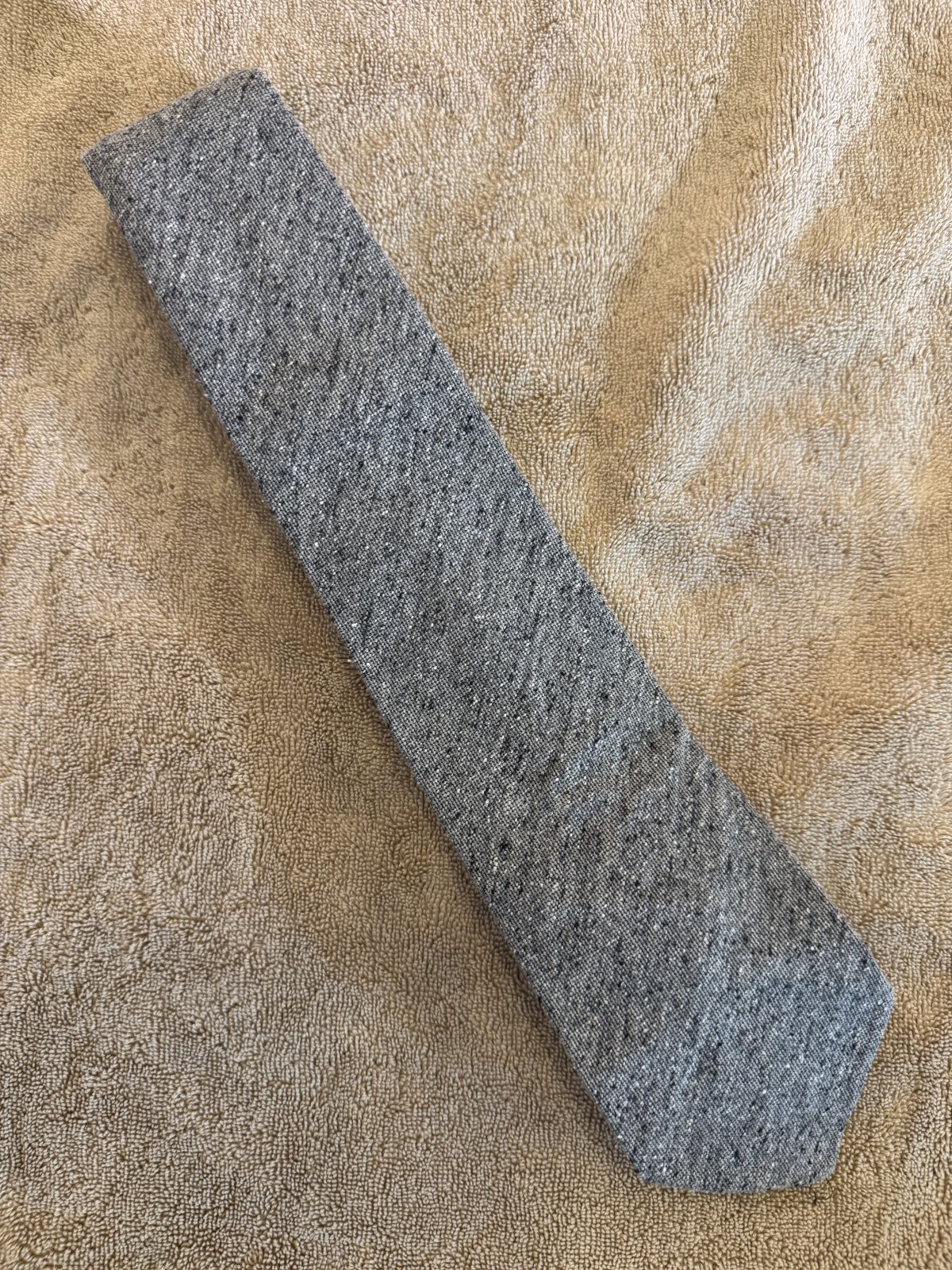 Mattabisch Napoli for The Armoury Luxury Grey Textured Flecked Tie - New