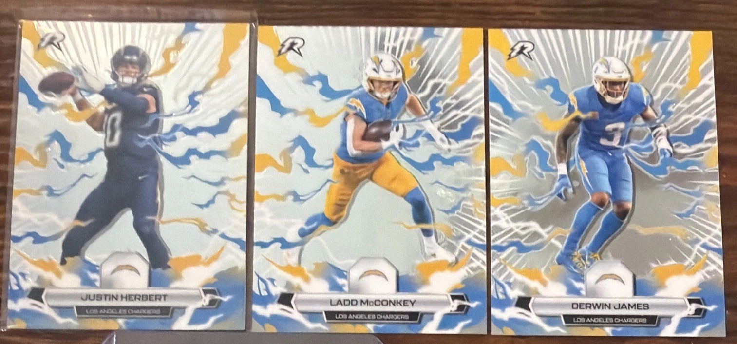 2025 Resurgence Los Angeles Chargers Veterans 3 Cards Justin Herbert, McConkey 2025 Resurgence Los Angeles Chargers Veterans 3 Cards Justin Herbert, McConkey