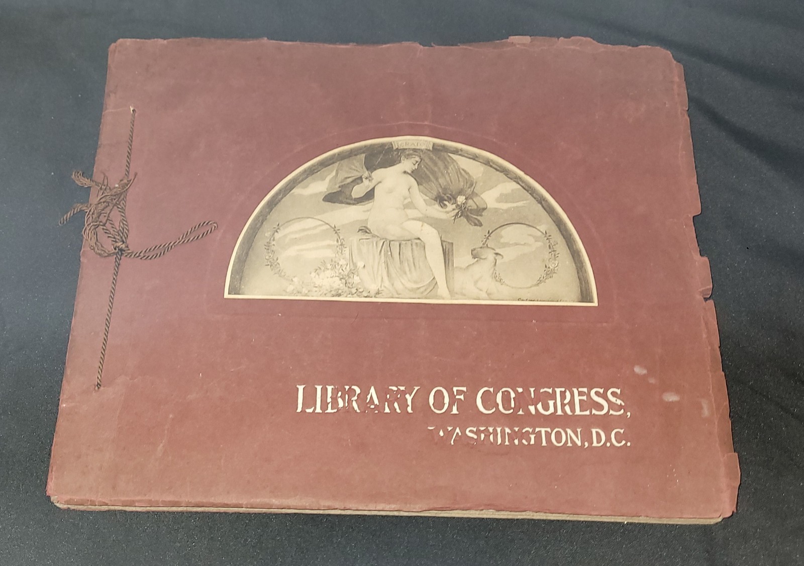 1901 Book of the Mural Paintings Of the Library of Congress Souvenir Antique 