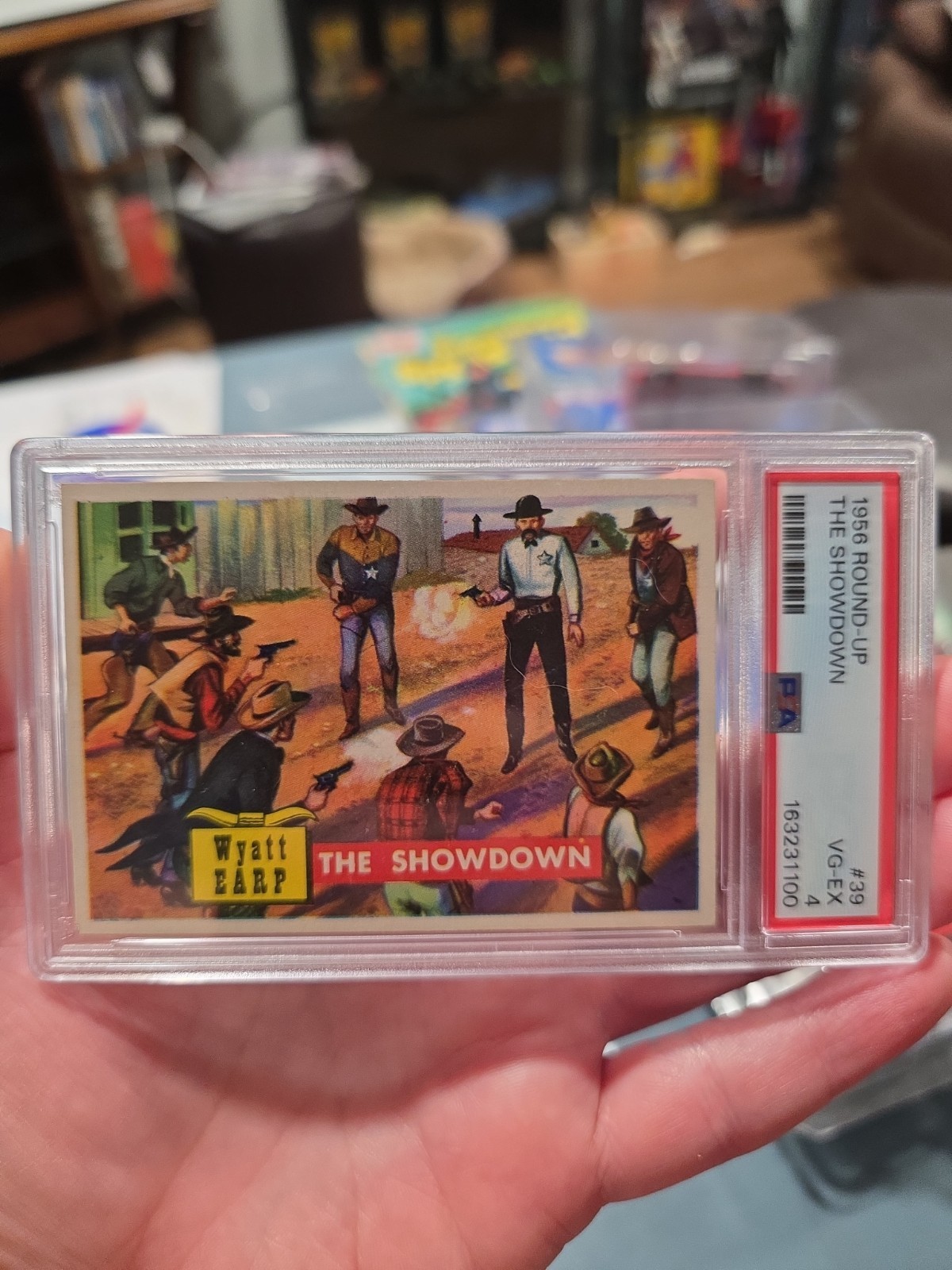1956 Topps Round Up #39 THE SHOWDOWN PSA 4 Wyatt Earp 1956 Topps Round Up #39 THE SHOWDOWN PSA 4 Wyatt Earp