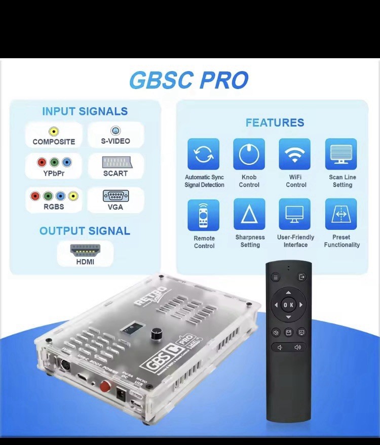 RetroScaler GBS Control Pro GBSC Video Converter for retro game console 1080 Hp RetroScaler GBS Control Pro GBSC Video Converter for retro game console 1080 Hp